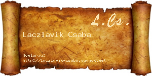 Laczlavik Csaba névjegykártya